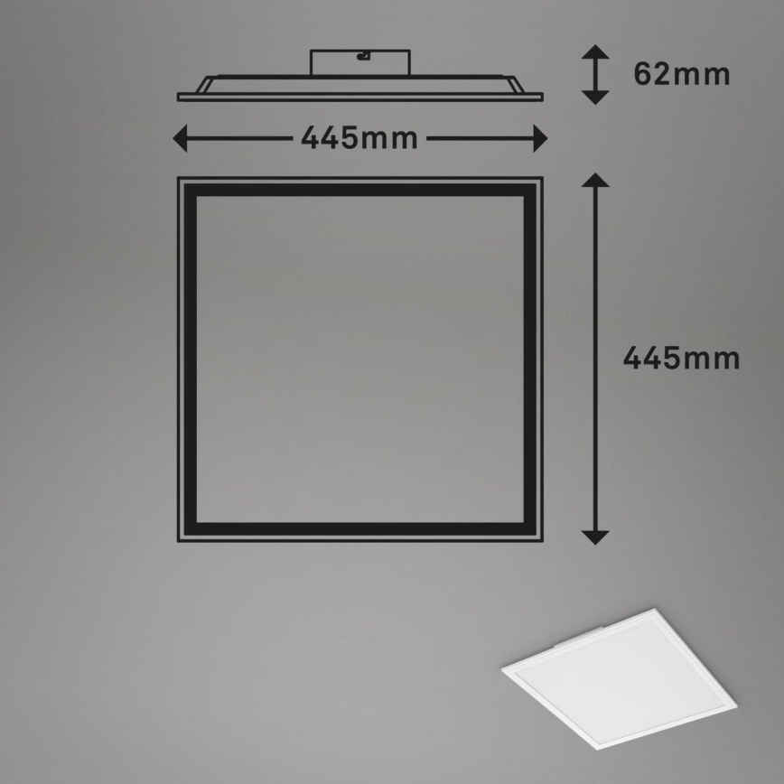 Briloner 7152-016 - LED RGB Panel natynkowy ściemnialny COLOUR LED/24W/230V 3000-6500K + pilot zdalnego sterowania