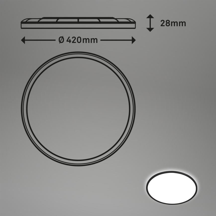 Briloner 7157-415 - LED Plafon SLIM LED/22W/230V śr. 42 cm