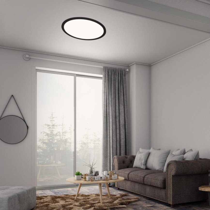 Briloner 7168-015 - LED Plafon ściemnialny PIATTO LED/22W/230V 3000-6500K śr. 40 cm czarny + zdalne sterowanie