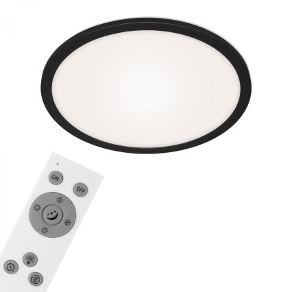 Briloner 7168-015 - LED Plafon ściemnialny PIATTO LED/22W/230V 3000-6500K śr. 40 cm czarny + zdalne sterowanie