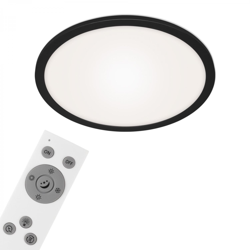 Briloner 7168-015 - LED Plafon ściemnialny PIATTO LED/22W/230V 3000-6500K śr. 40 cm czarny + zdalne sterowanie