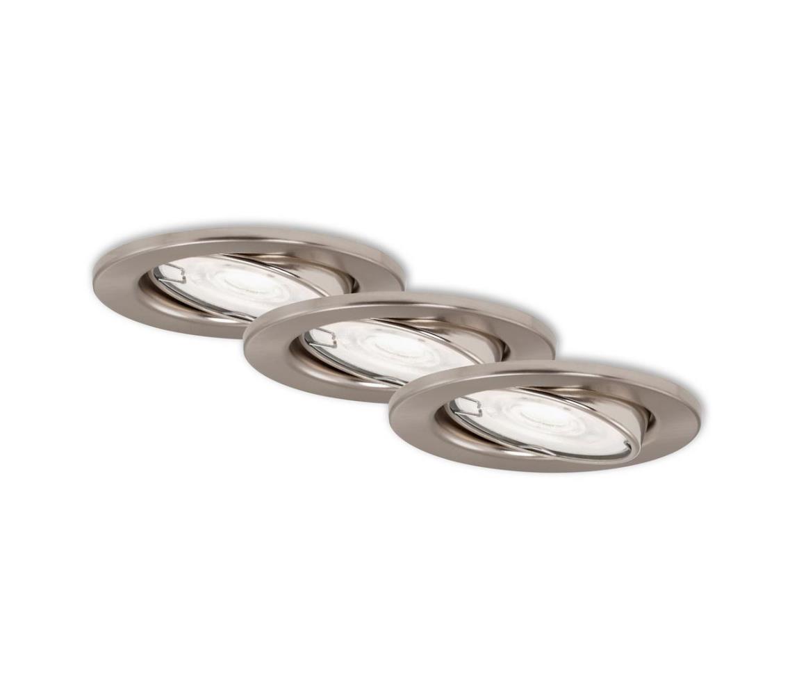 Briloner 7182-032-ZESTAW 3×LED Ściemnialne oświetlenie łazienkowe 1xGU10/5W/230V IP23
