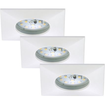 Briloner 7205-036 - ZESTAW 3x LED Łazienkowa oprawa wpuszczana ATTACH LED/5W/230V IP44 biała