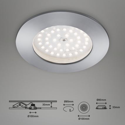 Briloner 7206-019 - LED Łazienkowe oświetlenie wpuszczane ATTACH LED/10,5W/230V IP44