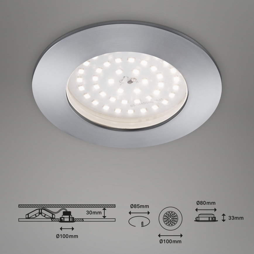 Briloner 7206-019 - LED Łazienkowe oświetlenie wpuszczane ATTACH LED/10,5W/230V IP44