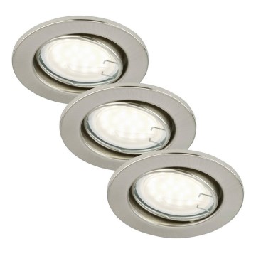 Briloner 7208-032 - ZESTAW 3xLED Oprawa wpuszczana ATTACH 3xGU10/5W/230V