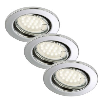 Briloner 7208-038 - ZESTAW 3xLED Oprawa wpuszczana ATTACH 3xGU10/3W/230V 210lm