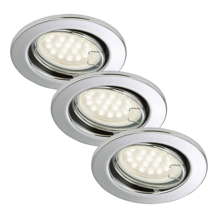 Briloner 7208-038 - ZESTAW 3xLED Oprawa wpuszczana ATTACH 3xGU10/3W/230V 210lm