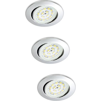Briloner 7208-038 - ZESTAW 3xLED Oprawa wpuszczana ATTACH 3xGU10/3W/230V 210lm