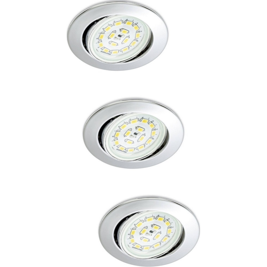 Briloner 7208-038 - ZESTAW 3xLED Oprawa wpuszczana ATTACH 3xGU10/3W/230V 210lm