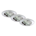 Briloner 7209-038 - ZESTAW 3x LED Łazienkowa oprawa wpuszczana LED/5W/230V IP23
