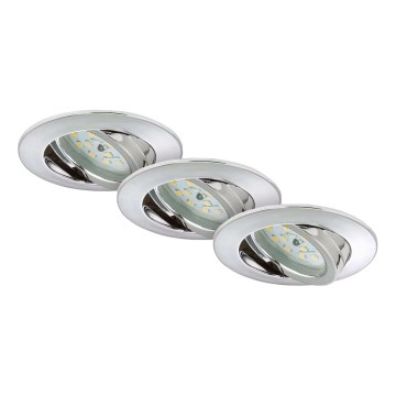 Briloner 7209-038 - ZESTAW 3x LED Łazienkowa oprawa wpuszczana LED/5W/230V IP23