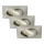 Briloner 7210-032 - ZESTAW 3x LED Łazienkowa oprawa wpuszczana ATTACH LED/5W/230V IP23 matowy chrom