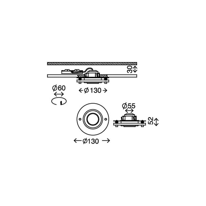 Briloner 7216-012 - LED Łazienkowa oprawa wpuszczana ATTACH LED/5W/230V IP44 3000K okrągła
