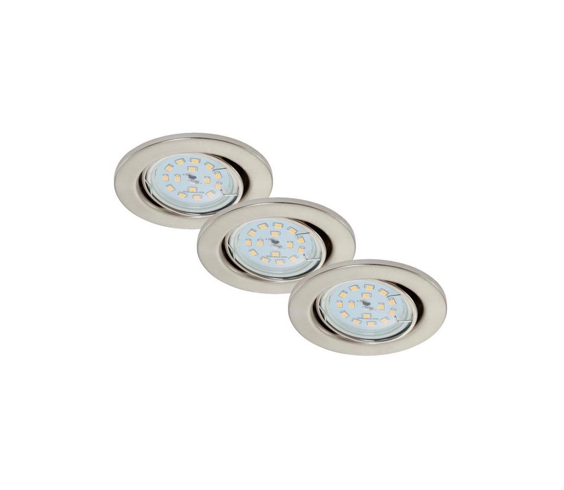 Briloner 7220-032 - PACK 3x LED Łazienkowe oświetlenie wpuszczane FIT 1xGU10/5W/230V