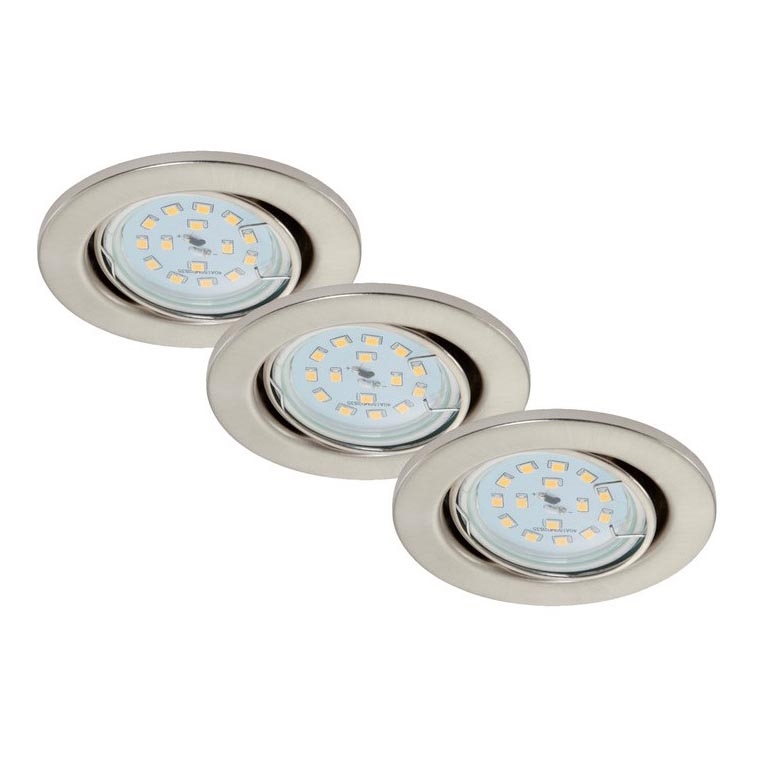 Briloner 7220-032 - PACK 3x LED Łazienkowe oświetlenie wpuszczane FIT 1xGU10/5W/230V