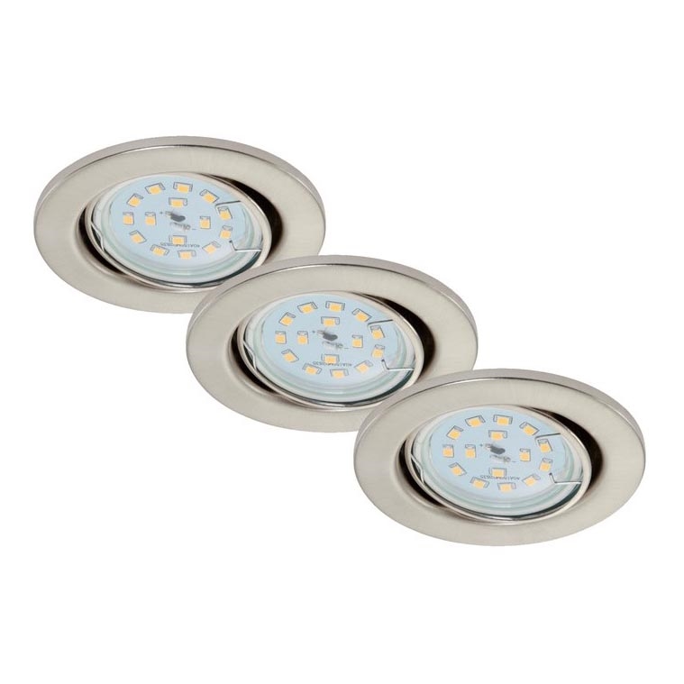 Briloner 7220-032 - PACK 3x LED Łazienkowe oświetlenie wpuszczane FIT 1xGU10/5W/230V