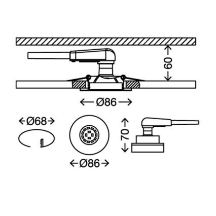 Briloner 7220-032 - PACK 3x LED Łazienkowe oświetlenie wpuszczane FIT 1xGU10/5W/230V