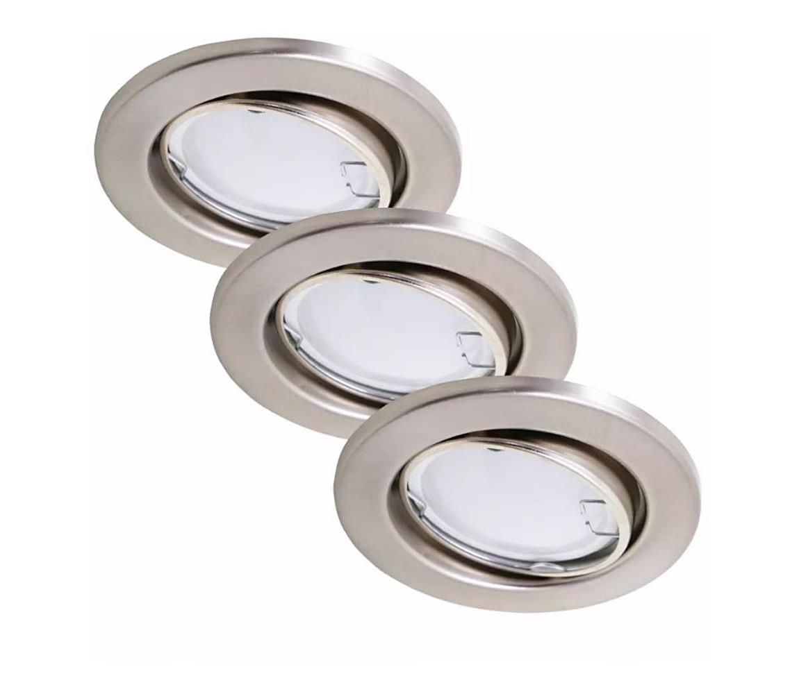 Briloner 7221-032 - ZESTAW 3x LED Oświetlenie łazienkowe 1xGU10/3W/230V matowy chrom