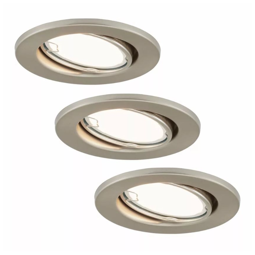 Briloner 7221-032 - ZESTAW 3x LED Łazienkowe oświetlenie wpuszczane 1xGU10/3W/230V IP23 matowy chrom