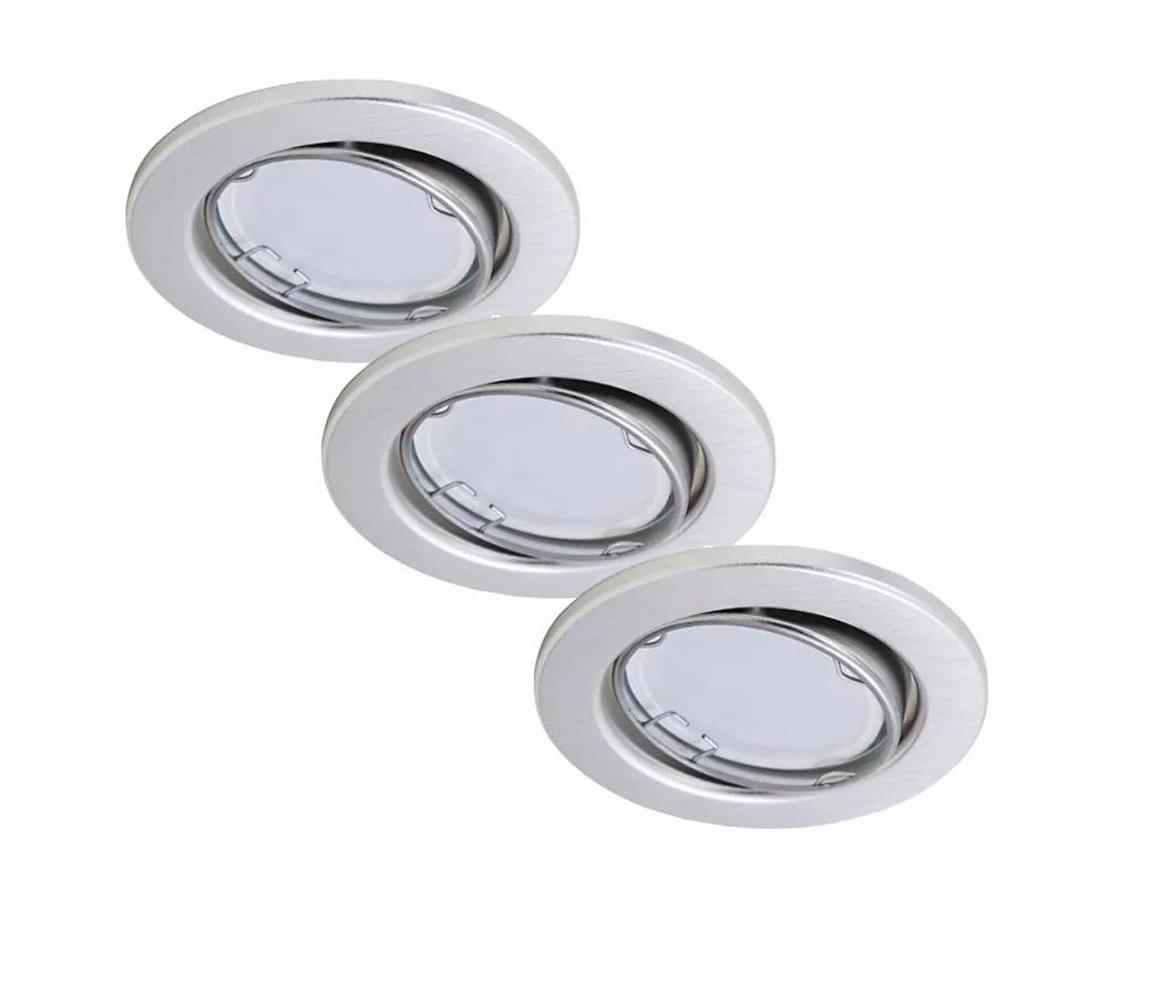 Briloner 7221-039 - ZESTAW 3x LED Oświetlenie łazienkowe 1xGU10/3W/230V srebrny