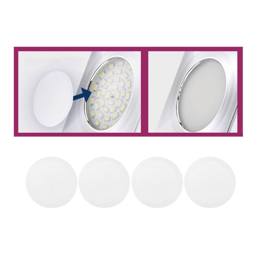 Briloner 7224-040 - ZESTAW 4x Dyfuzor do lamp wpuszczanych śr. 69 mm