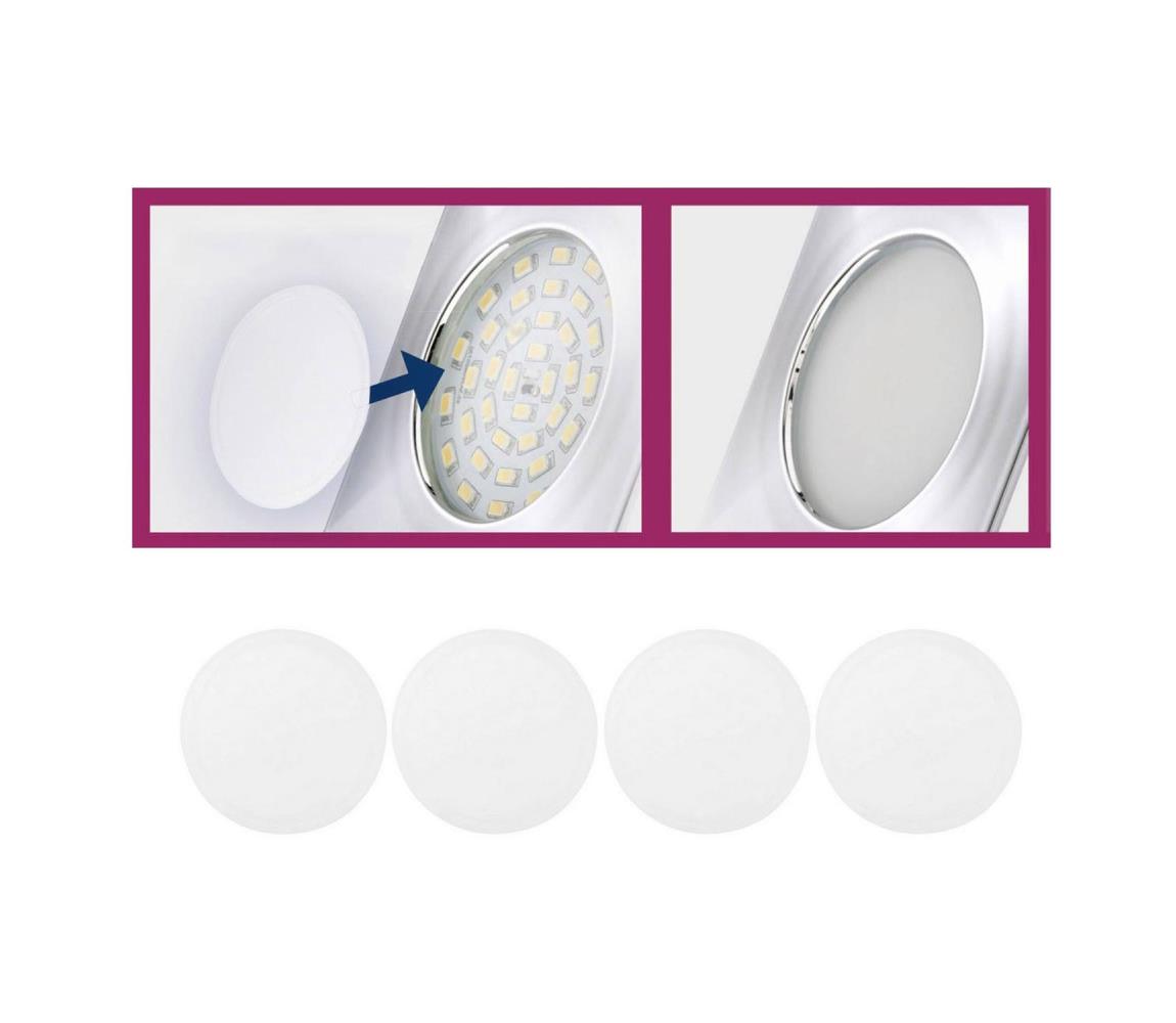 Briloner 7224-040 - ZESTAW 4x Dyfuzor do lamp wpuszczanych śr. 69 mm