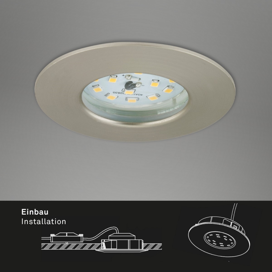 Briloner 7231-032 - ZESTAW 3x LED Ściemnialne wpuszczane oświetlenie łazienkowe ATTACH jasny LED/5,5W/230V IP44
