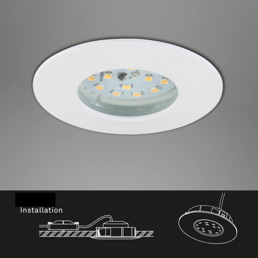 Briloner 7231-036 - ZESTAW 3x LED Ściemnialne wpuszczane oświetlenie łazienkowe LED/5,5W/230V IP44