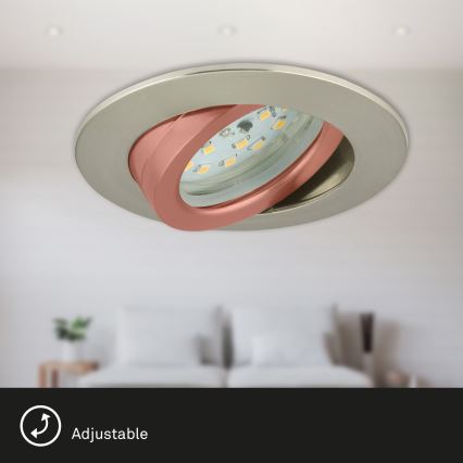 Briloner 7232-032 - ZESTAW 3x ściemnialnych wpuszczanych opraw sufitowych LED do łazienki ATTACH LED/5,5W/230V IP23