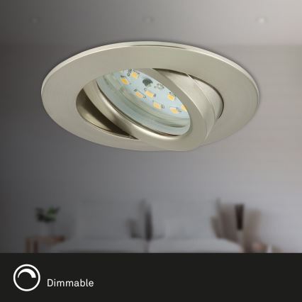 Briloner 7232-032 - ZESTAW 3x ściemnialnych wpuszczanych opraw sufitowych LED do łazienki ATTACH LED/5,5W/230V IP23