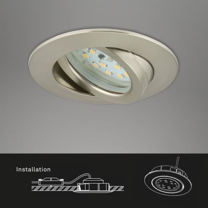 Briloner 7232-032 - ZESTAW 3x ściemnialnych wpuszczanych opraw sufitowych LED do łazienki ATTACH LED/5,5W/230V IP23