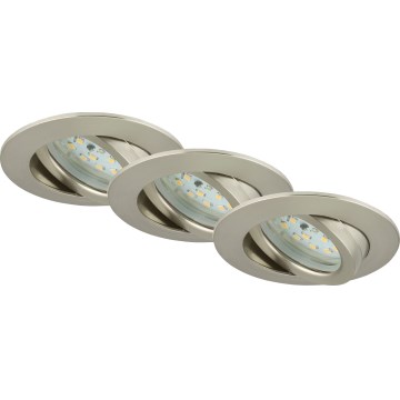Briloner 7232-032 - ZESTAW 3x ściemnialnych wpuszczanych opraw sufitowych LED do łazienki ATTACH LED/5,5W/230V IP23