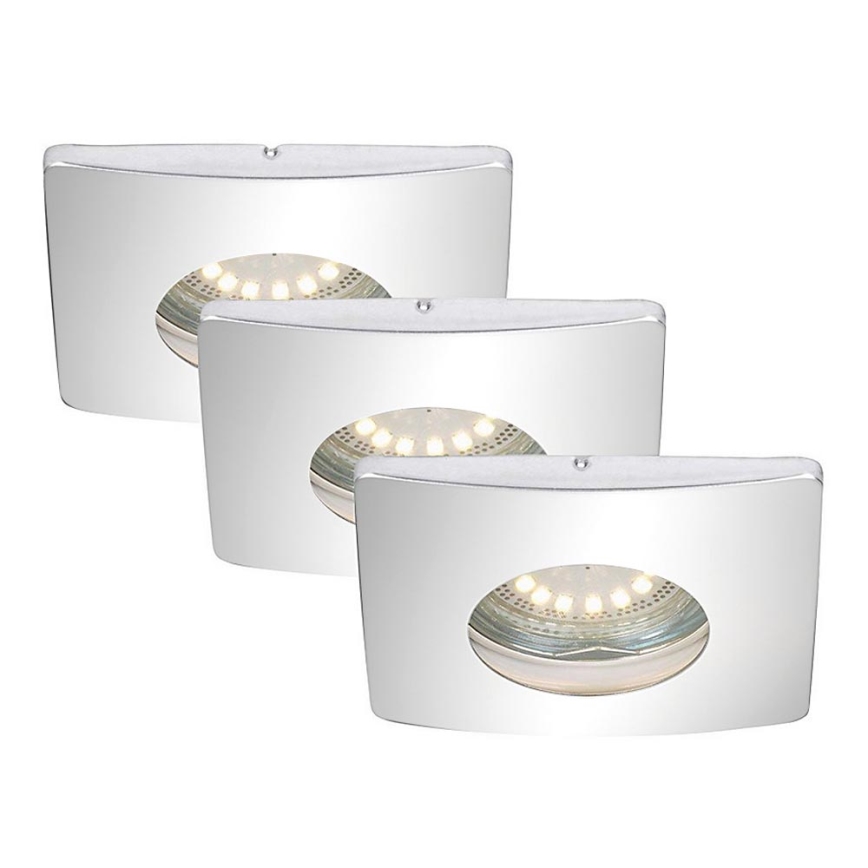 Briloner 7239-038 - ZESTAW 3x LED Łazienkowa oprawa wpuszczana ATTACH 1xGU10/4W/230V IP44