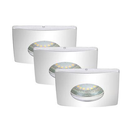 Briloner 7239-038 - ZESTAW 3x LED Łazienkowa oprawa wpuszczana ATTACH 1xGU10/4W/230V IP44