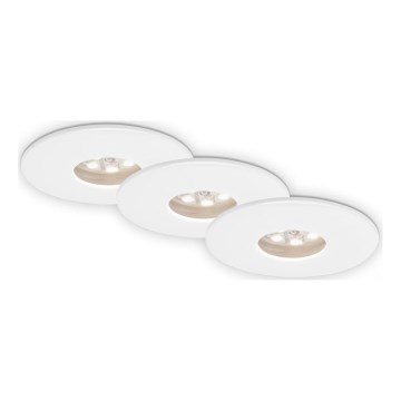 Briloner 7240-036 -ZESTAW 3x LED Łazienkowa oprawa wpuszczana ATTACH LED/1,8W/230V IP44 biały