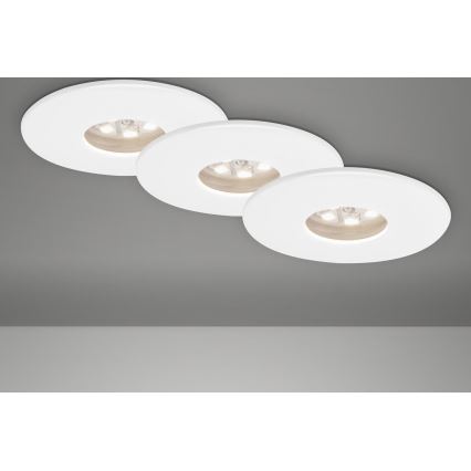 Briloner 7240-036 -ZESTAW 3x LED Łazienkowa oprawa wpuszczana ATTACH LED/1,8W/230V IP44 biały
