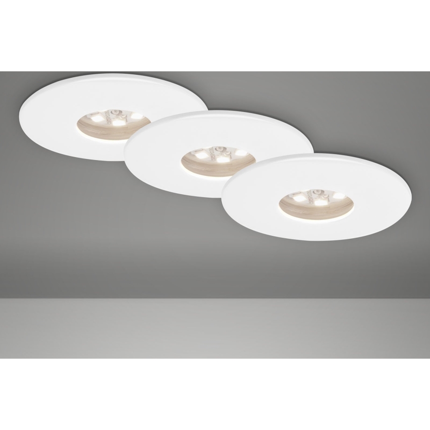 Briloner 7240-036 -ZESTAW 3x LED Łazienkowa oprawa wpuszczana ATTACH LED/1,8W/230V IP44 biały