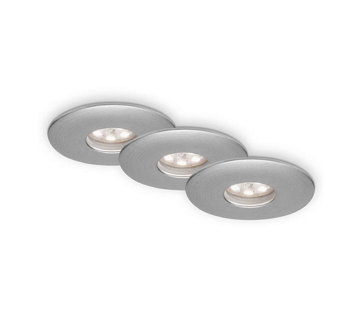Briloner 7240-039 -ZESTAW 3x LED Łazienkowa oprawa wpuszczana LED/1,8W/230V IP44