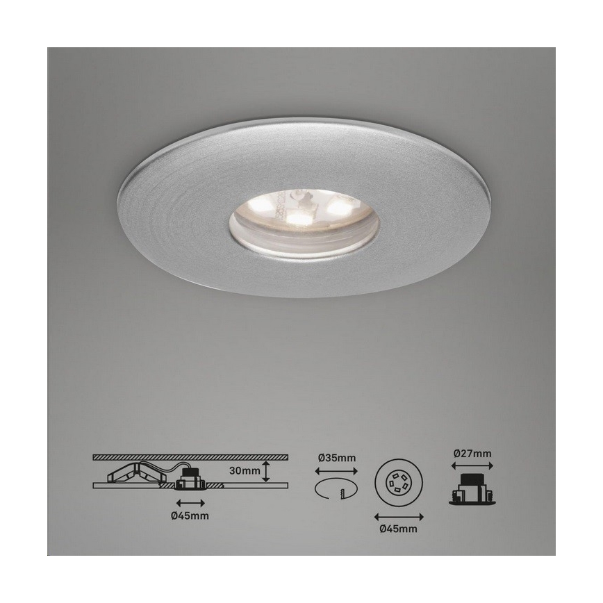Briloner 7240-039 - ZESTAW 3x LED Łazienkowa oprawa wpuszczana LED/1,8W/230V IP44
