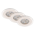 Briloner 7257-036 - ZESTAW 3x LED Łazienkowa oprawa wpuszczana ATTACH LED/4,5W/230V IP44