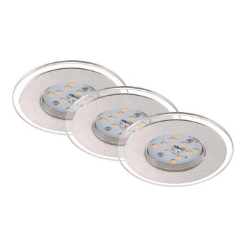 Briloner 7257-039 - ZESTAW 3x LED Łazienkowa oprawa wpuszczana ATTACH LED/4,5W/230V IP44