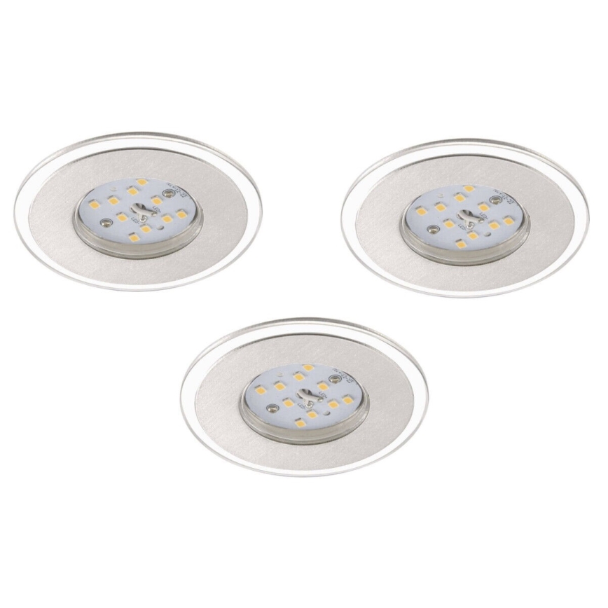 Briloner 7257-039 - ZESTAW 3x LED Łazienkowa oprawa wpuszczana ATTACH LED/4,5W/230V IP44