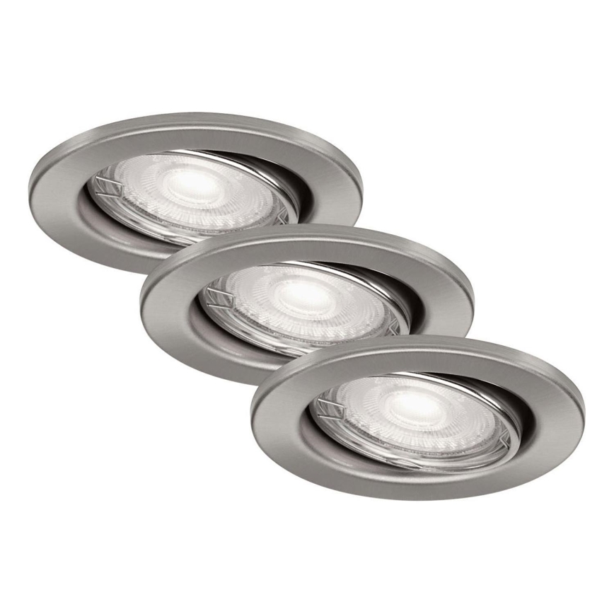 Briloner 7277-032 - ZESTAW 3x LED Ściemnialne wpuszczane oświetlenie łazienkowe 1xGU10/5W/230V IP23