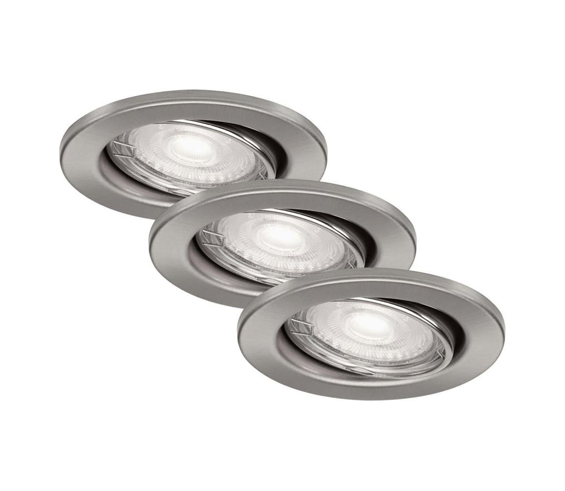 Briloner 7277-032-ZESTAW 3xLED Ściemnialne oświetlenie łazienkowe 1xGU10/5W/230V IP23