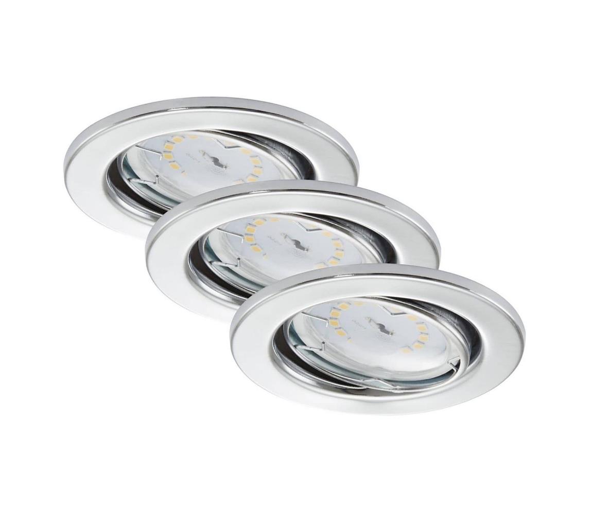 Briloner 7277-038-ZESTAW 3xLED Ściemnialne oświetlenie łazienkowe 1xGU10/5W/230V IP23