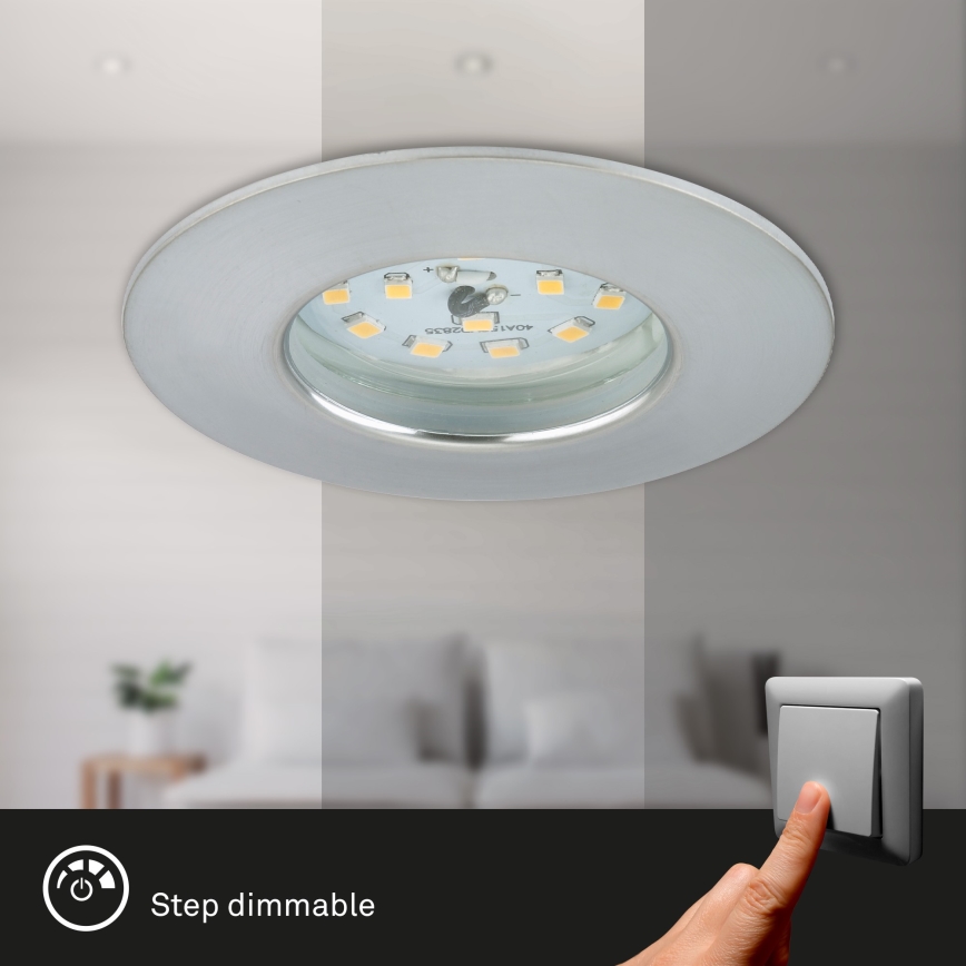 Briloner 7295-019 - LED Ściemnialna łazienkowa oprawa wpuszczana ATTACH LED/6,5W/230V IP44
