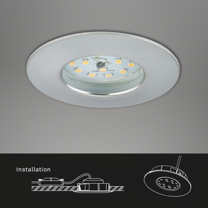 Briloner 7295-019 - LED Ściemnialna łazienkowa oprawa wpuszczana ATTACH LED/6,5W/230V IP44