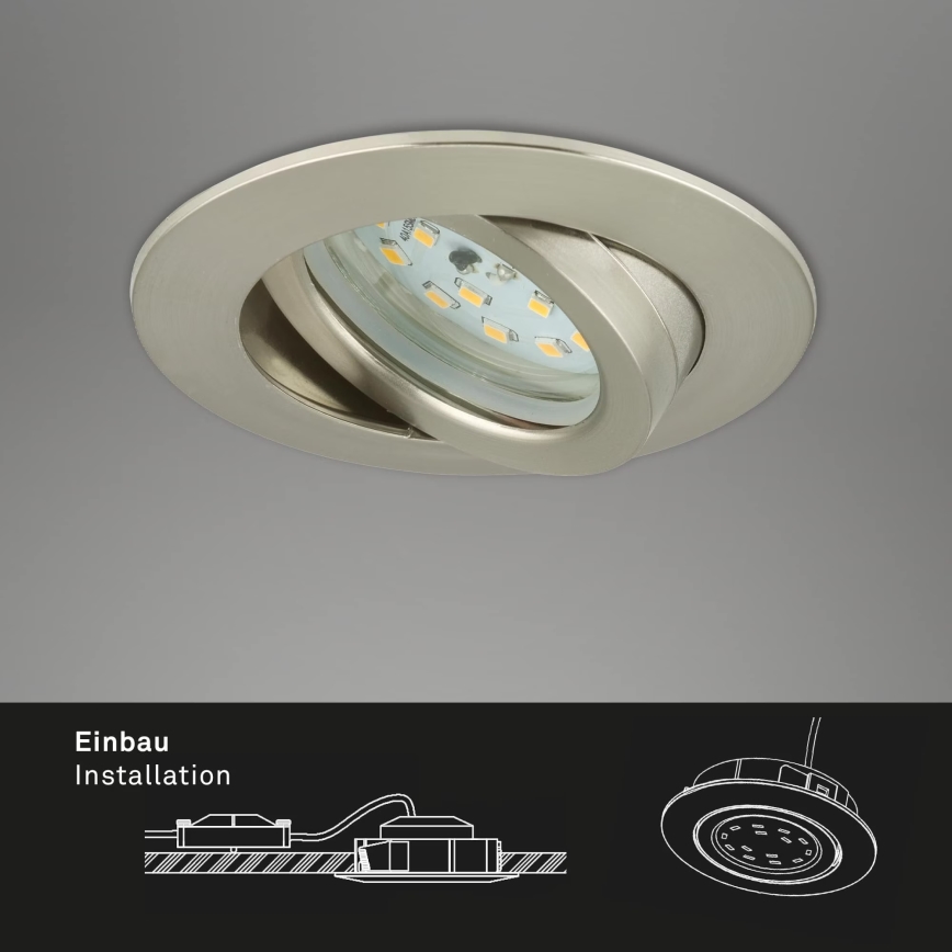 Briloner 7296-012 - LED Ściemnialne wpuszczane oświetlenie łazienkowe ATTACH LED/6,5W/230V IP23 matowy chrom