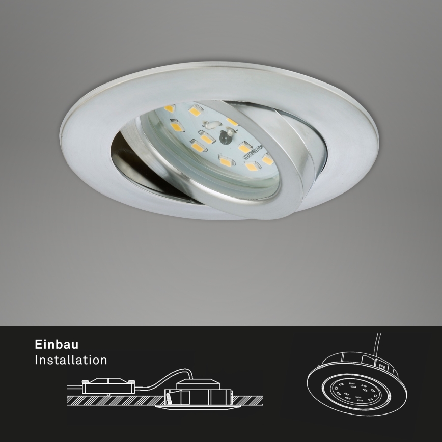 Briloner 7296-019 - LED Ściemnialne wpuszczane oświetlenie łazienkowe LED/6,5W/230V IP23